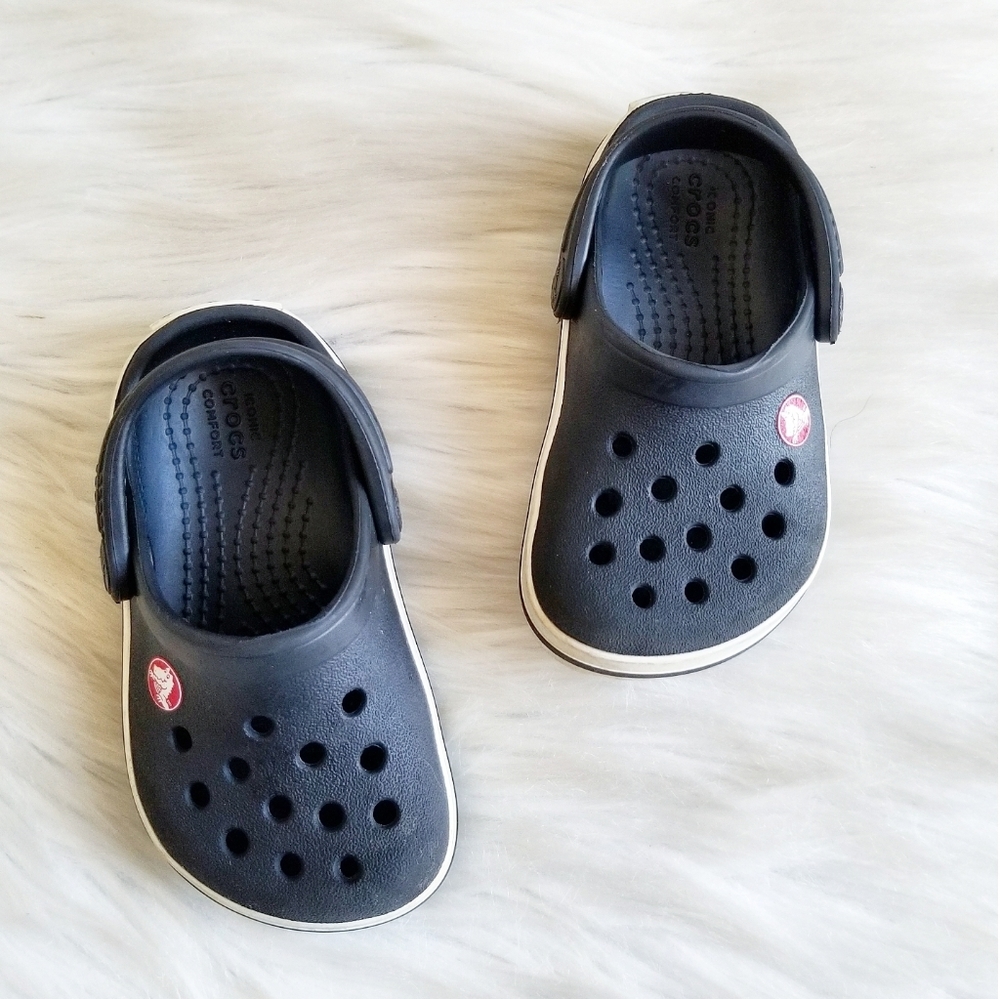 Crocs Kids Navy Clogs Slip Ons